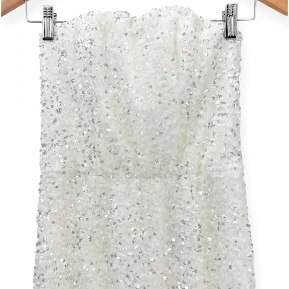 NWT Helsi Leslie Strapless Sequin Midi Dress White - Size Small -Retails $395 - Picture 7 of 16